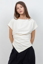 SOFT WOVEN SHORT SLEEVE BLOUSE