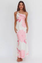 One-Shoulder Sash Maxi
Dress Floral Butter
