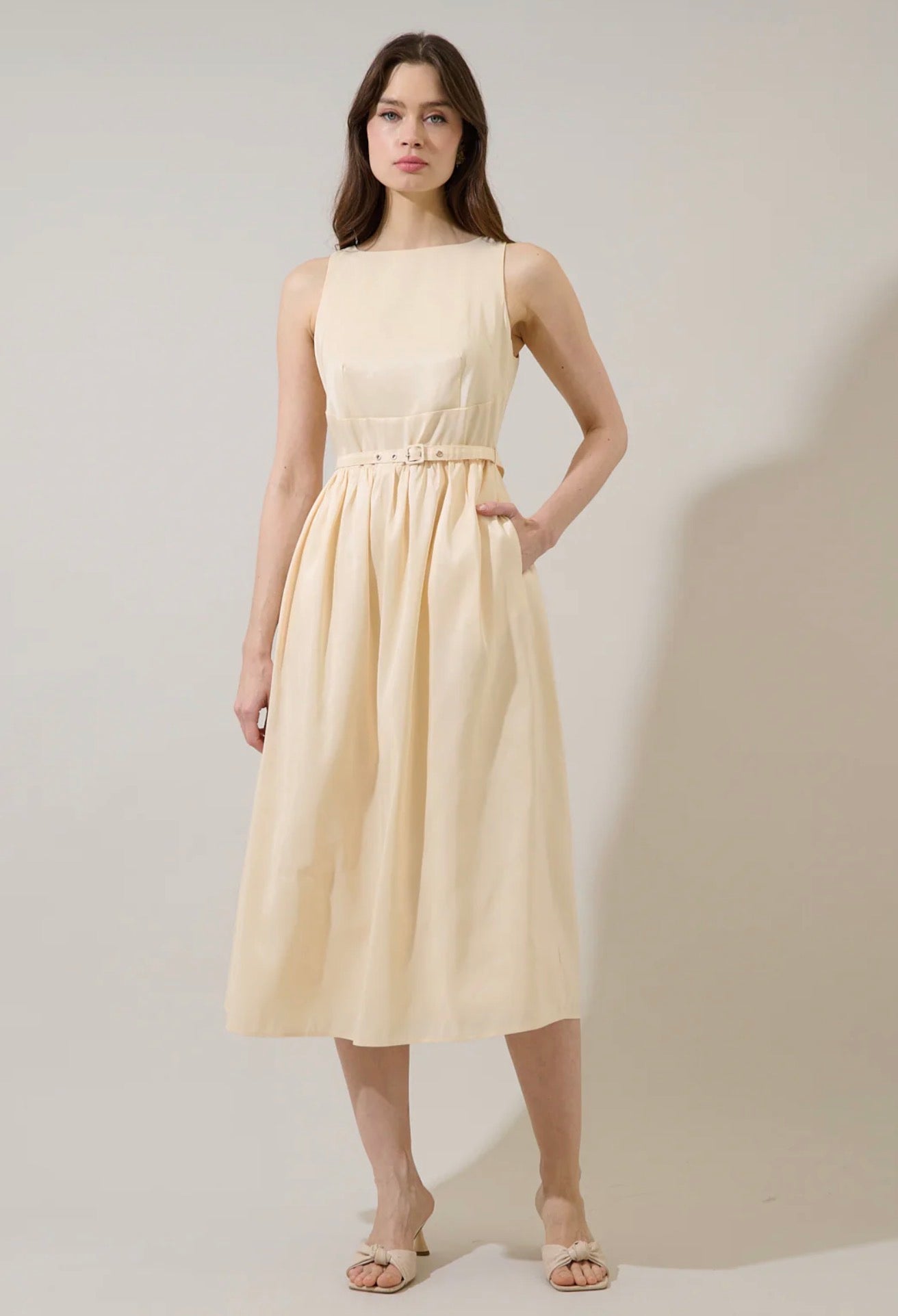 Alani Clio Smocked Midi Dress