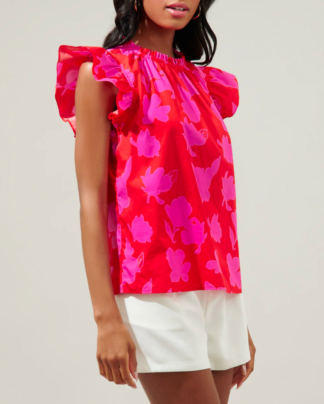 Raspberry Bliss Veda Cap Sleeve Top