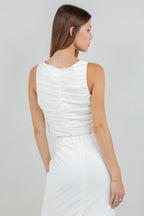 Chantelle Ruched Set — White