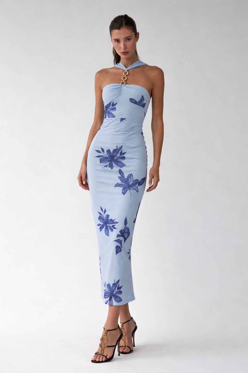 Blue Floral  dress