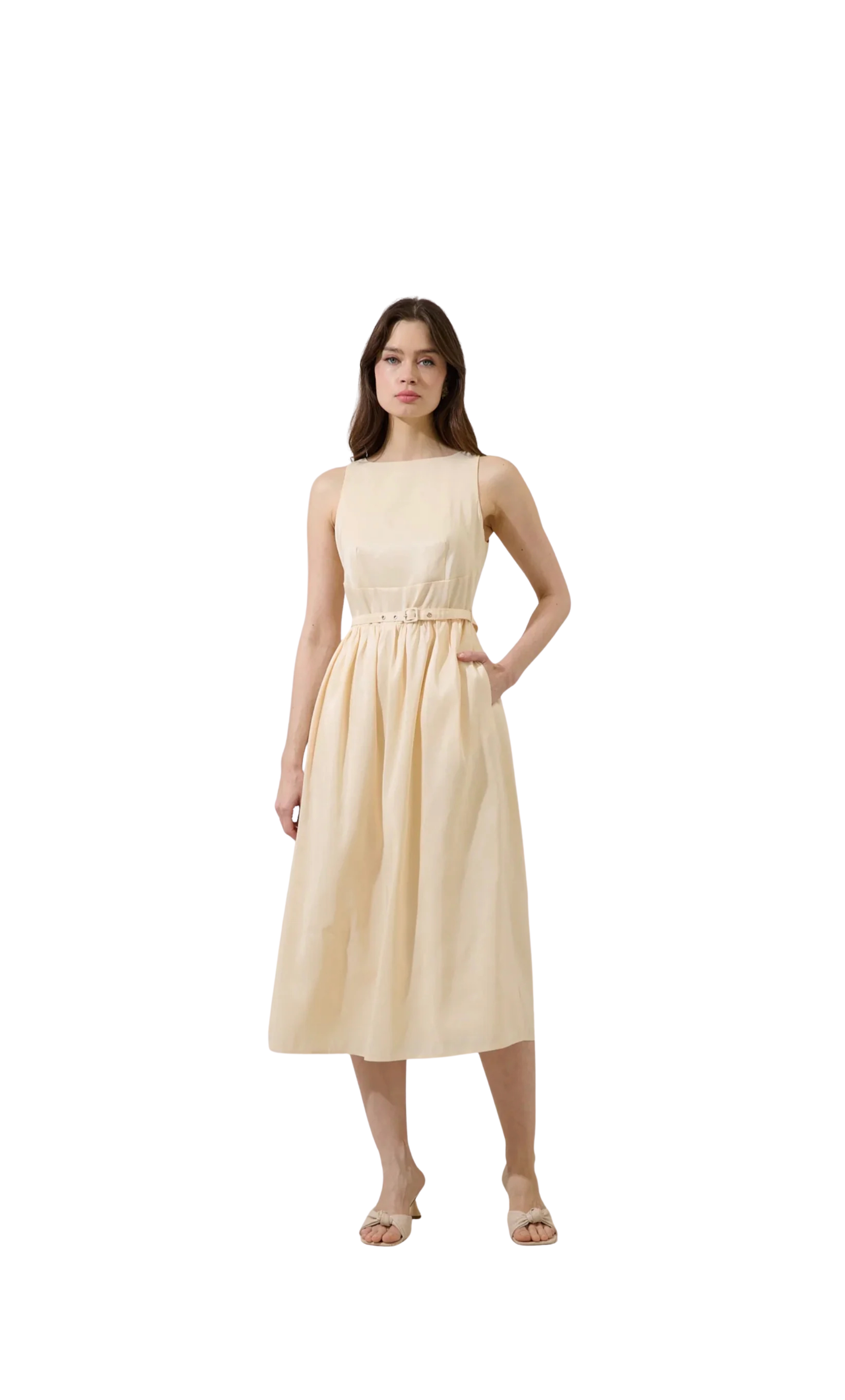Alani Clio Smocked Midi Dress