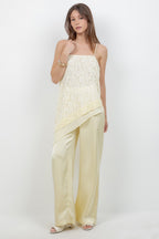 Camille Asymmetric Lace Top