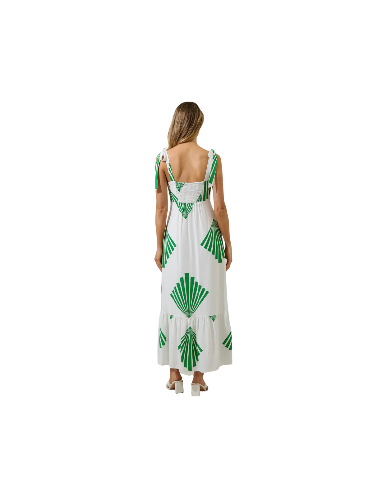 Hendy Shoulder Tie Maxi Dress Fan Breeze