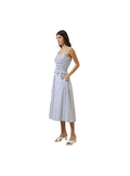 Kolin Striped Smocked Midi Dress
