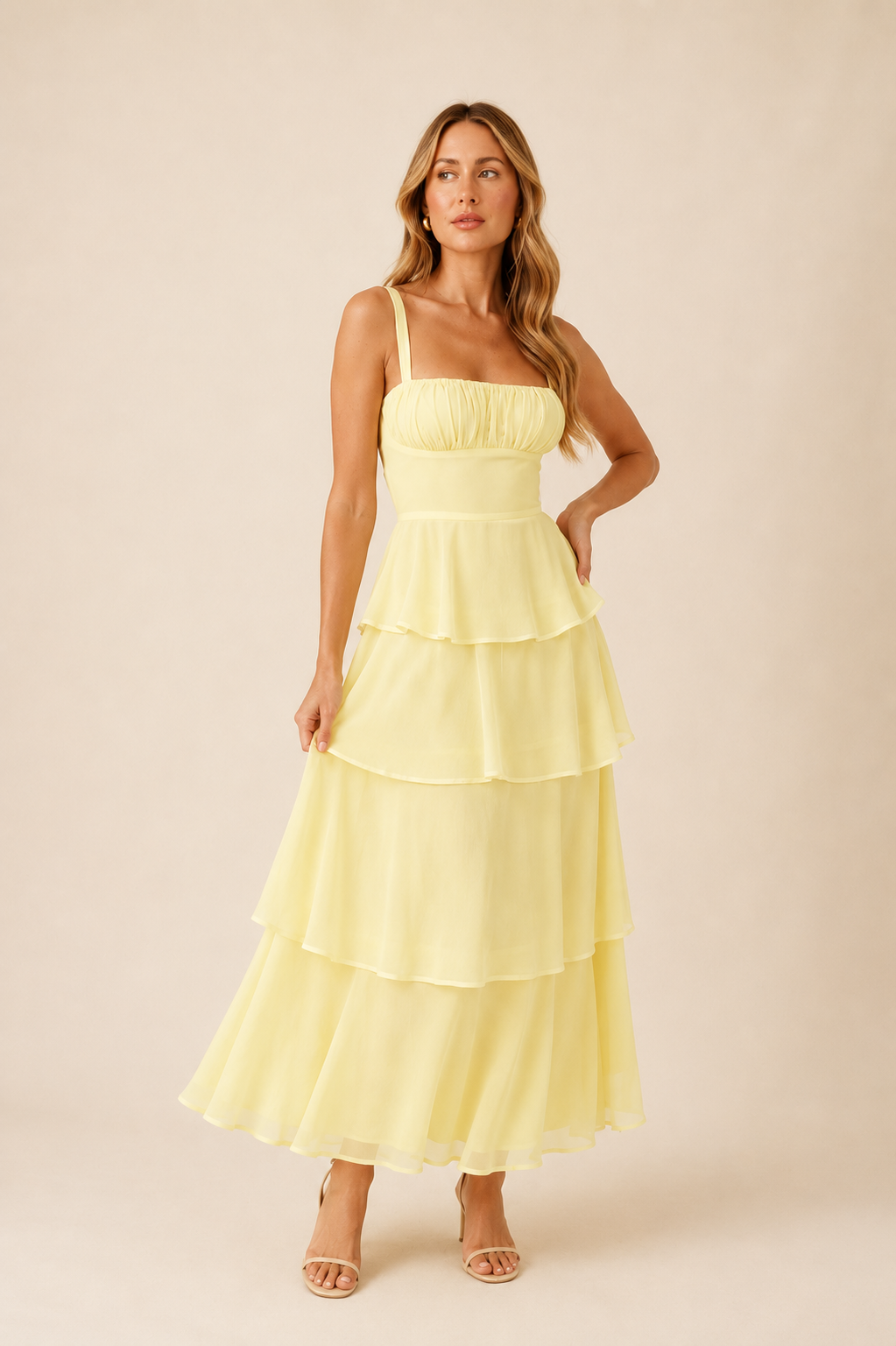 Amelia Lemon Glow Dress